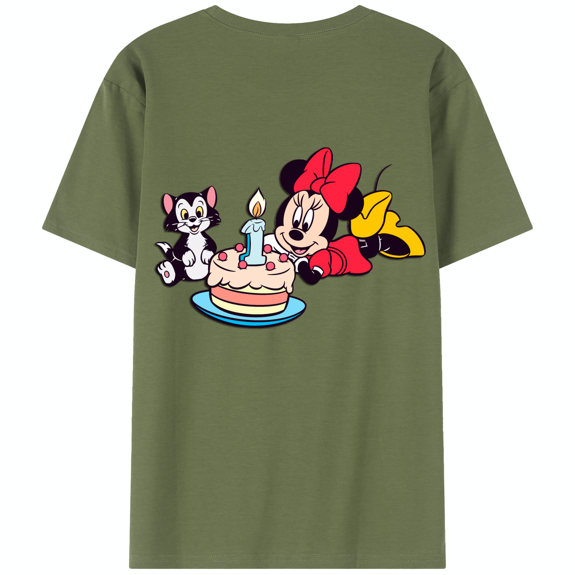 （画像用） ミッキーマウス Mickey Mouse 綿100％半袖Tシャツ（背面プリント）